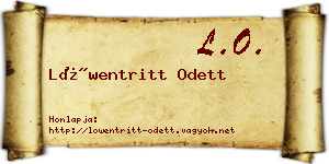 Löwentritt Odett névjegykártya